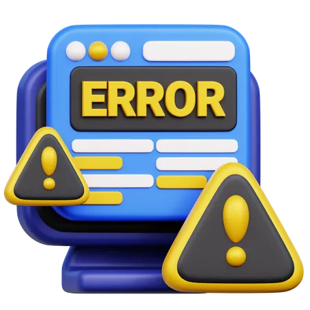 Browse Error  3D Icon
