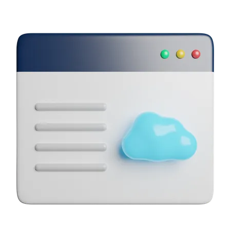 Browser Website Host 3D Icon