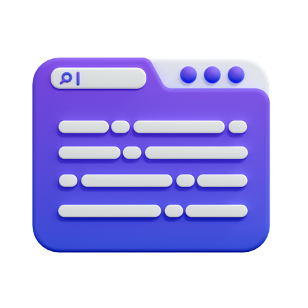 브라우저  3D Icon