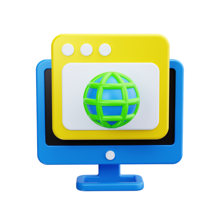 Browser  3D Icon