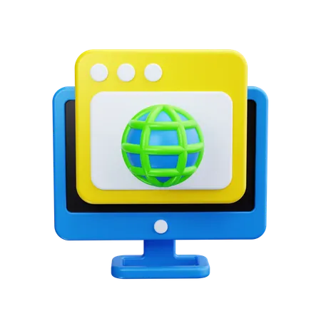 Browser  3D Icon