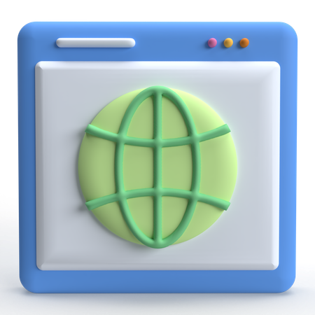 Browser  3D Icon