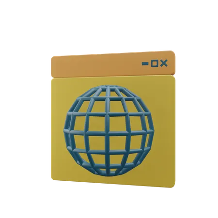 Browser  3D Icon