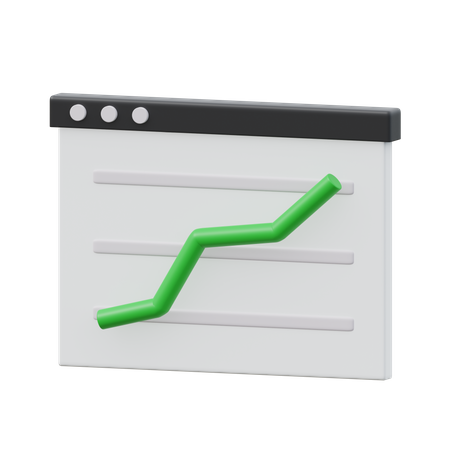 Browser Analytics  3D Icon