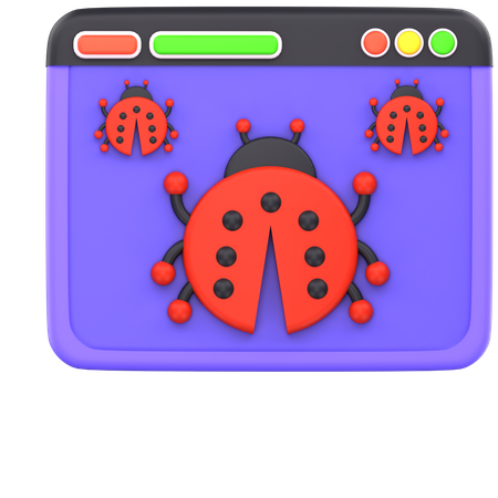 Browser Bug  3D Icon