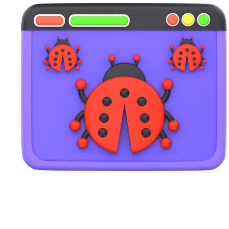 Browser Bug  3D Icon