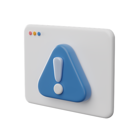 Browser Caution  3D Icon