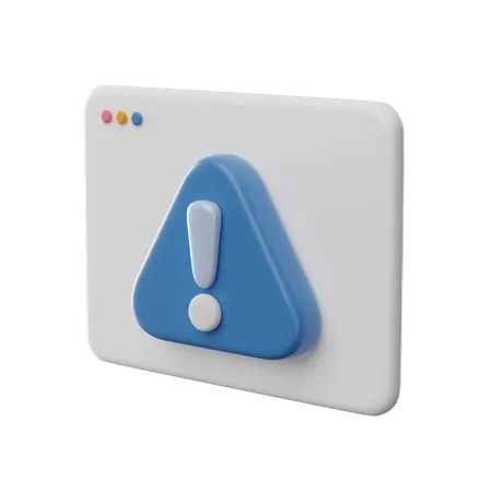 Browser Caution  3D Icon