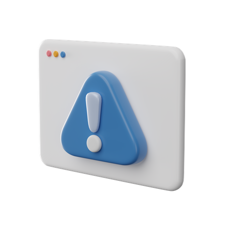 Browser Caution 3D Icon