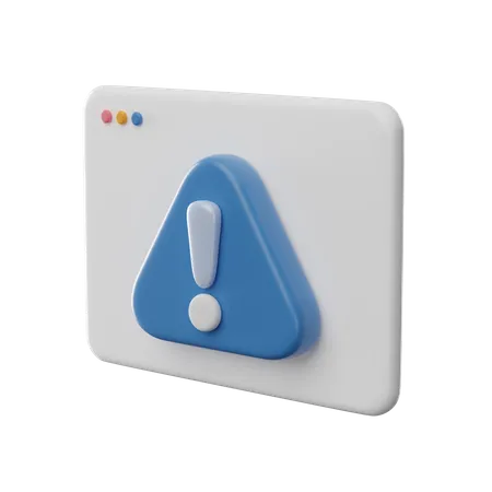 Browser Caution 3D Icon