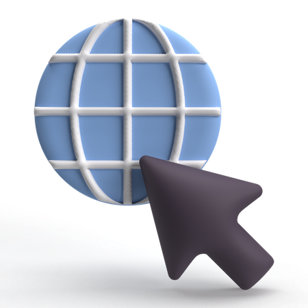 Browser Click  3D Icon