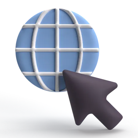 Browser Click  3D Icon