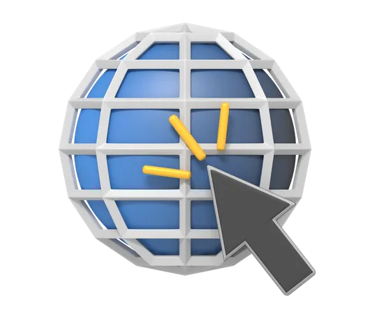 Browser Click  3D Icon