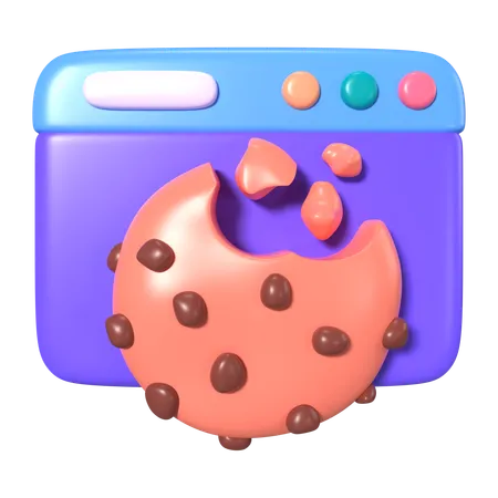 This Is Browser Cookie Icon 3 D Render Illustration Icon It Comes As A High Resolution PNG File Isolated On A Transparent Background The Available 3 D Model File Formats Include BLEND OBJ FBX And GLTF 3D Icon