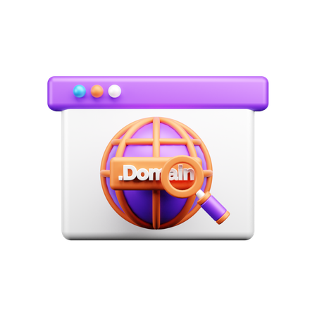 ブラウザドメイン  3D Icon