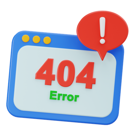 Browser Error  3D Icon