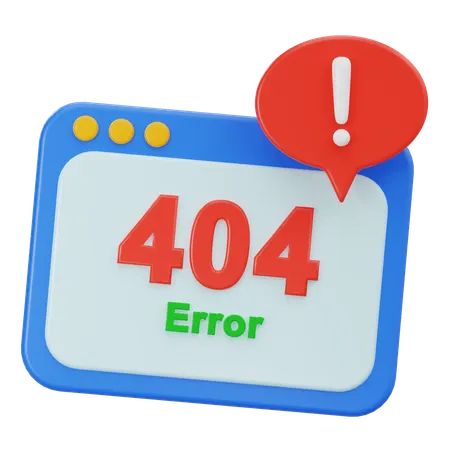 Browser Error  3D Icon