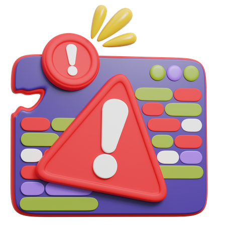 Browser Error  3D Icon