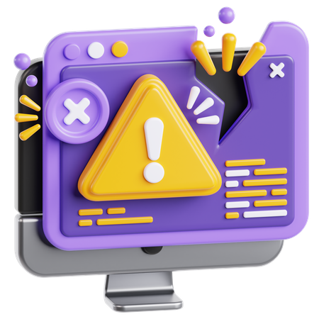 Browser Error  3D Icon