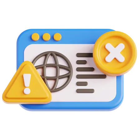 Browser Error  3D Icon