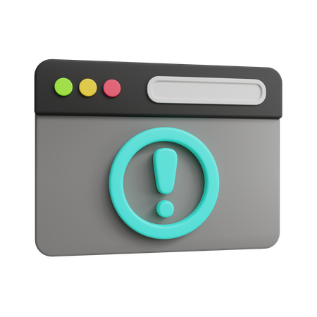 Browserfehler  3D Icon