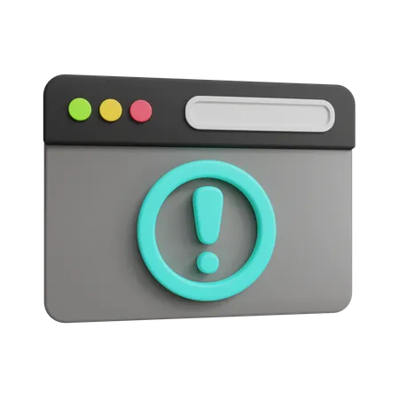 Browserfehler  3D Icon