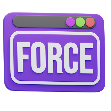 브라우저 강제  3D Icon