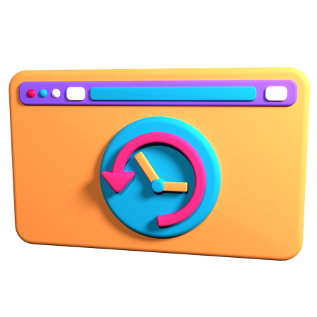 Browser History  3D Icon