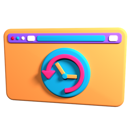 Browser History  3D Icon