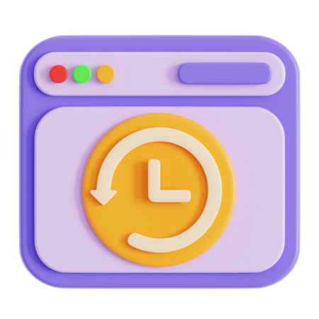 Browser History  3D Icon