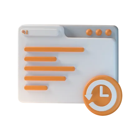 Browser History 3D Icon