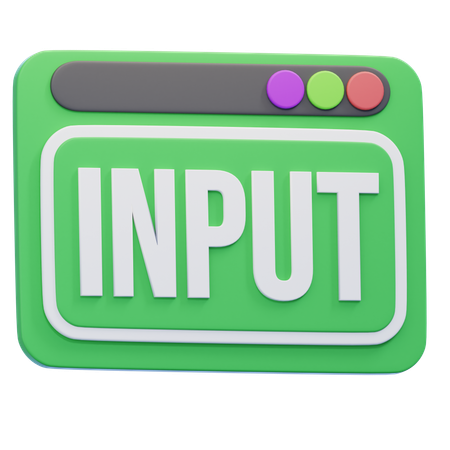 Browser Input  3D Icon