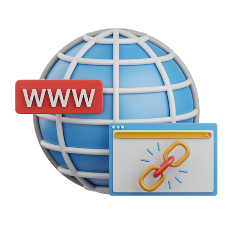 Browser-Link  3D Icon