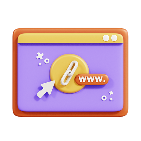 Browser-Link  3D Icon