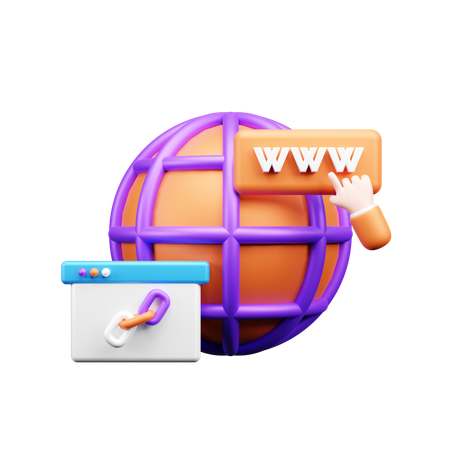 Browser-Link  3D Icon
