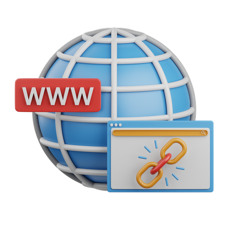 Browser Link 3D Icon