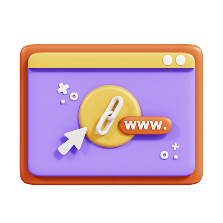 Browser-Link  3D Icon