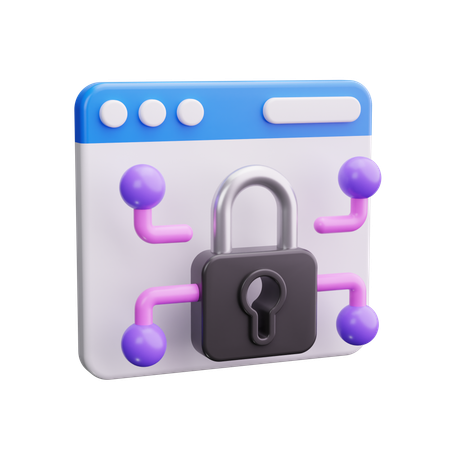 Browser Lock  3D Icon