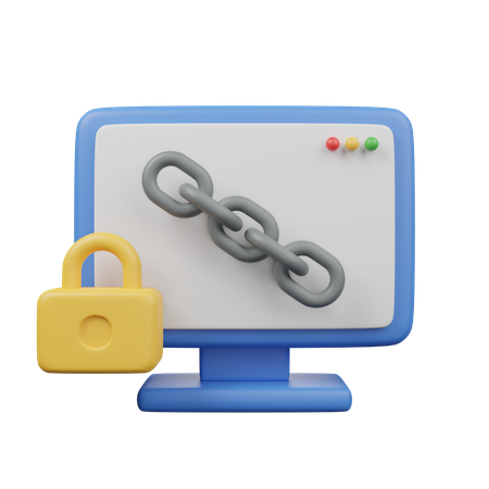 Browser Lock  3D Icon