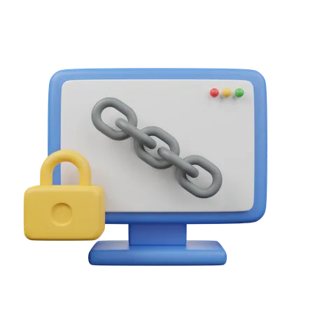 Browser Lock  3D Icon