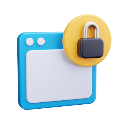 Browser Lock  3D Icon