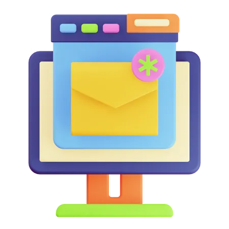 Browser Mail  3D Icon