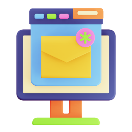 Browser Mail  3D Icon