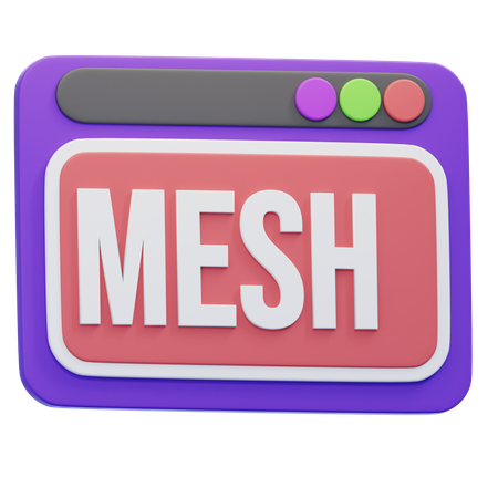Browser MESH  3D Icon