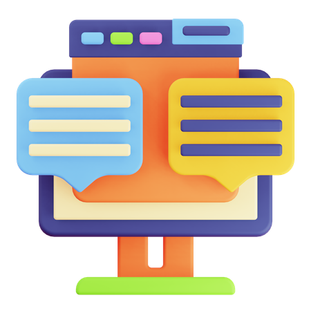 Browser Message  3D Icon