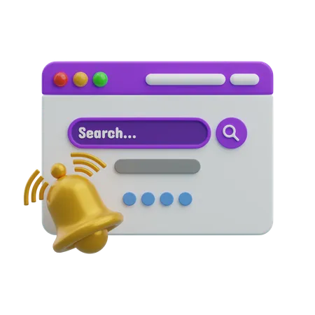 Browser Notification  3D Icon