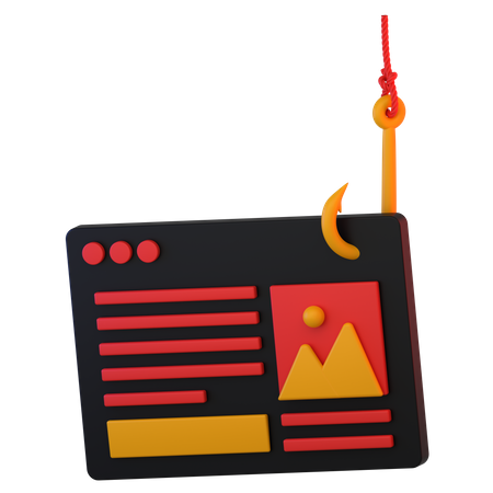 Browser Phishing  3D Icon