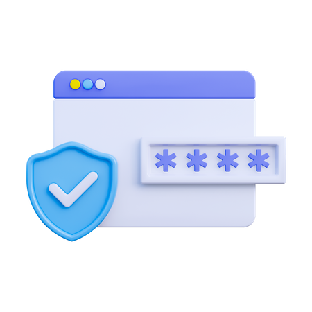 Browser Protection  3D Illustration