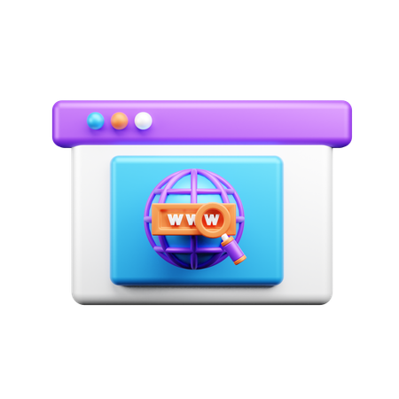 브라우저 검색  3D Icon