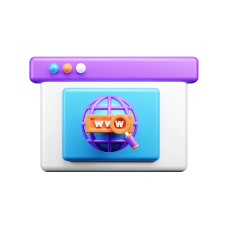 ブラウザ検索  3D Icon